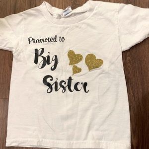 New Big sister shirt size 4 great condition worn once